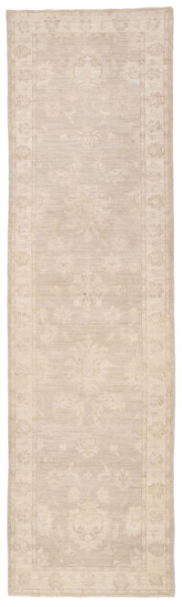 Afghan Hand-knotted Vegetable Dye Oushak Wool Runner (2'7 x 9'7)