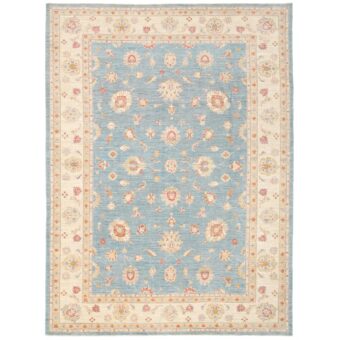 Afghan Hand-knotted Vegetable Dye Fine Oushak Wool Rug (9'10 x 13'2)