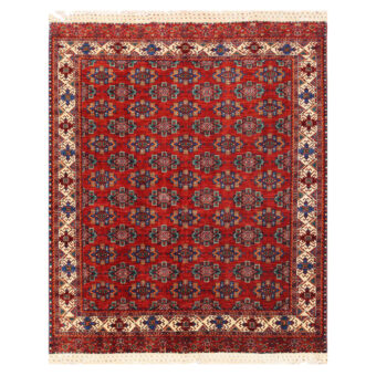 Afghan Hand-knotted Vegetable Dye Turkoman Wool Rug (8'2 x 9'10)