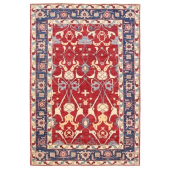 Afghan Hand-knotted Vegetable Dye Ziegler Wool Rug (5'10 x 8'8)