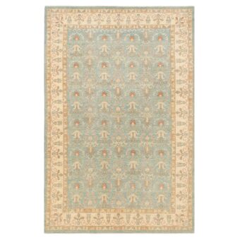Afghan Hand-knotted Vegetable Dye Khotan Wool Rug (6' x 9'3)
