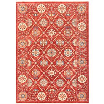 Afghan Hand-knotted Vegetable Dye Suzani Wool Rug (5'7 x 7'9)