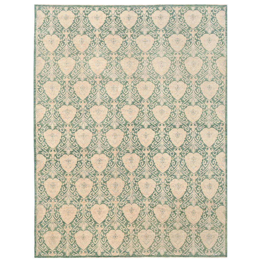 Afghan Hand-knotted Vegetable Dye Khotan Wool Rug (9' x 11'10)