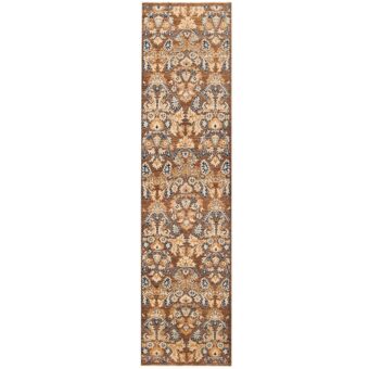 Afghan Hand-knotted Vegetable Dye Khotan Wool Runner (2'10 x 11'2)