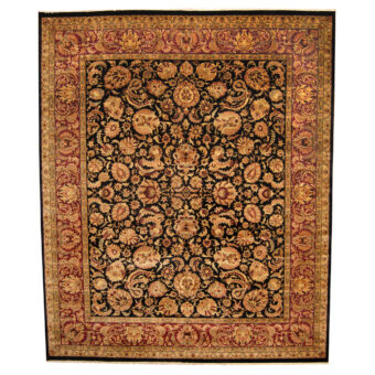 Indo Hand-knotted Vegetable Dye Tabriz Wool Rug (12' x 14'6)