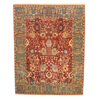 Indo Hand-knotted Vegetable Dye Oushak Wool Rug (12' x 15')