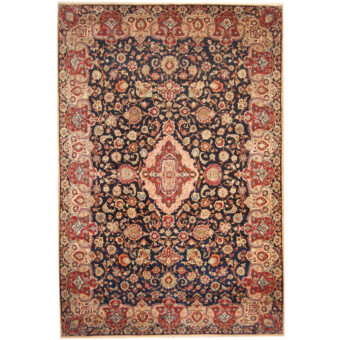Persian Hand-knotted 1960s Semi-antique Isfahan Wool Rug (10' x 15'2)