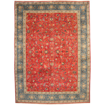 Persian Hand-knotted 1960's Semi-antique Isfahan Wool Rug (11'3 x 15'7)
