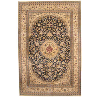 Persian Hand-knotted 1960's Semi-antique Nain Wool & Silk Rug (10'2 x 15'4)