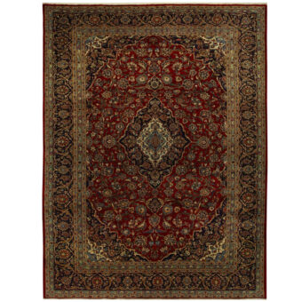Persian Hand-knotted Tribal Kashan Wool Rug (9'9 x 13'2)