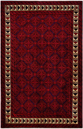 Afghan Hand-knotted Tribal Balouchi Wool Rug (5'10 x 9'3)