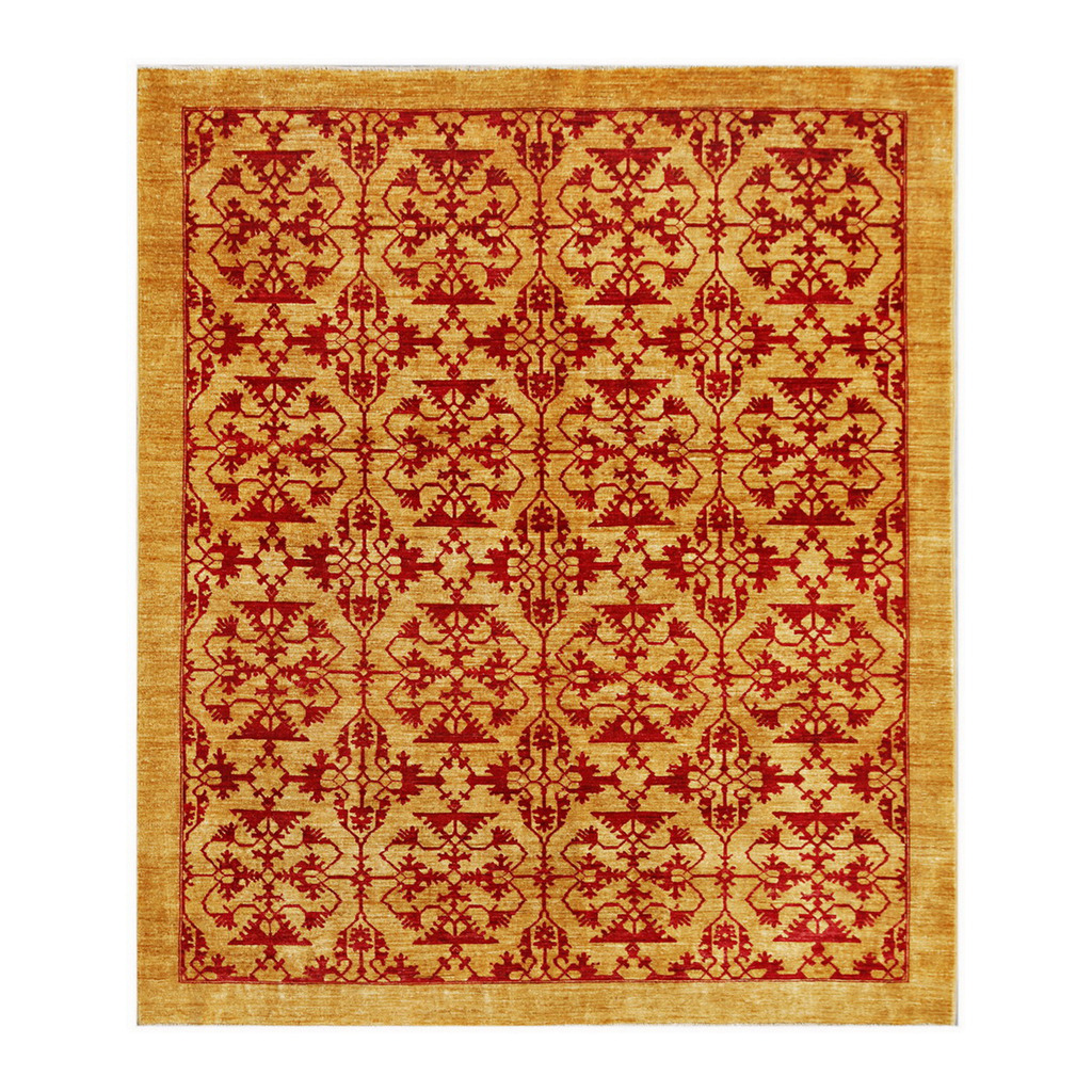 Afghan Hand-knotted Vegetable Dye Gabbeh Wool Rug (6'7 x 7'9)