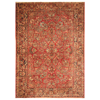 Persian Hand-knotted Antique 1920s Sarouk Wool Rug (10'2 x 13'6)