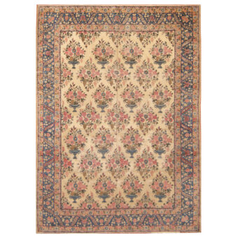 Persian Hand-knotted Antique 1920s Kerman Wool Rug (8'10 x 12'2)