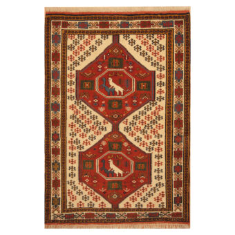 Persian Hand-knotted Tribal Kurdish Wool Rug (4'3 x 6'4)
