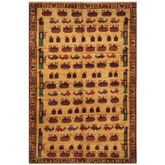 Afghan Hand-knotted Wool War Rug (6'9 x 10')