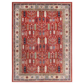 Afghan Hand-knotted Vegetable Dye Khotan Wool Rug (10'2 x 13'4)