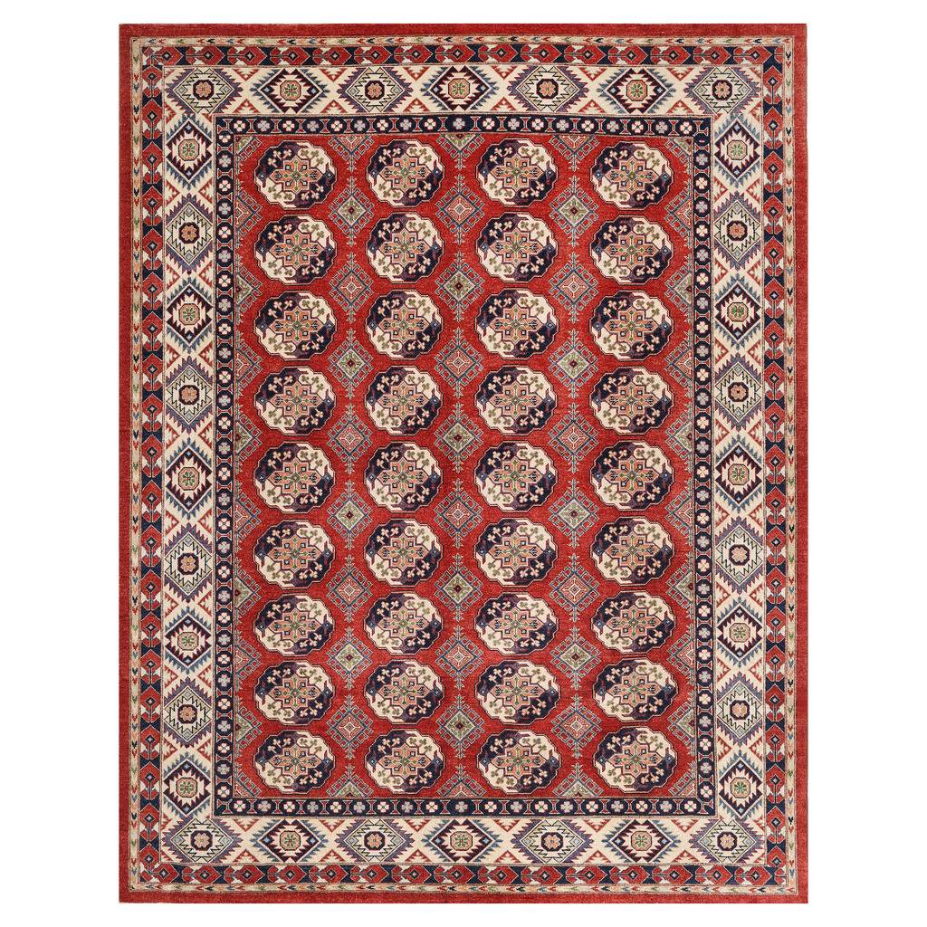 Afghan Hand-knotted Vegetable Dye Turkoman Wool Rug (8'11 x 11'5)
