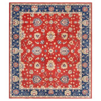 Afghan Hand-knotted Vegetable Dye Oushak Wool Rug (8'1 x 9'7)