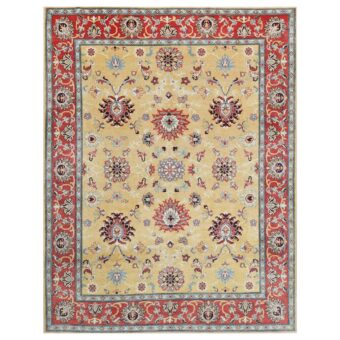 Afghan Hand-knotted Vegetable Dye Oushak Wool Rug (7'8' x 10'9)