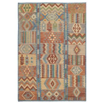 Afghan Hand-woven Wool Kilim (6'6 x 9'8)