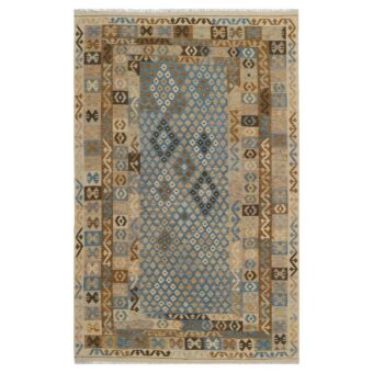 Afghan Hand-woven Wool Kilim (6'4 x 9'11)