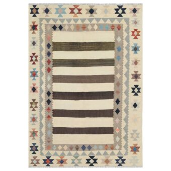 Afghan Hand-woven Wool Kilim (6'10 x 9'8)
