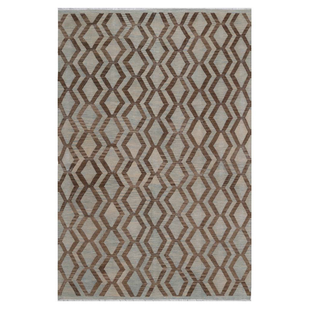 Afghan Hand-woven Wool Kilim (6'6 x 9'9)