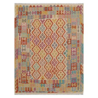 Afghan Hand-woven Wool Kilim (6'6 x 8'4)