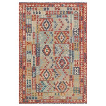 Afghan Hand-woven Wool Kilim (5'4 x 7'11)