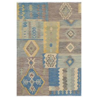 Afghan Hand-woven Wool Kilim (5'5 x 8')