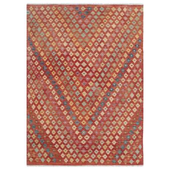 Afghan Hand-woven Wool Kilim (5'7 x 7'11)