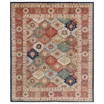 Afghan Hand-knotted Vegetable Dye Bakhtiari Wool Rug (12'1 x 14'5)