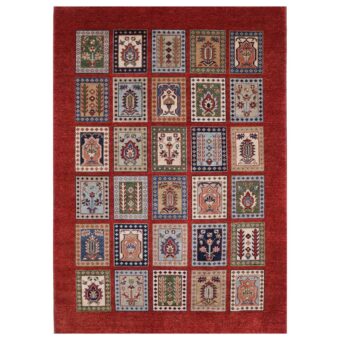 Afghan Hand-knotted Vegetable Dye Kazak Wool Rug (6' x 8'6)
