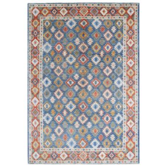 Afghan Hand-knotted Vegetable Dye Kazak Wool Rug (6'1 x 9'1)