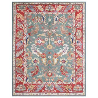 Afghan Hand-knotted Vegetable Dye Oushak Wool Rug (9'2 x 12')