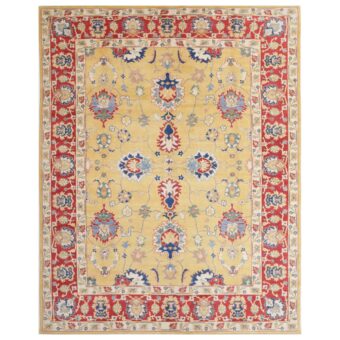 Afghan Hand-knotted Vegetable Dye Oushak Wool Rug (9'2 x 11'7)