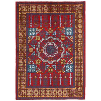 Afghan Hand-knotted Kargahi Wool Rug (5'1 x 7'3)