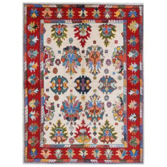 Afghan Hand-knotted Kargahi Wool Rug (6' x 8')