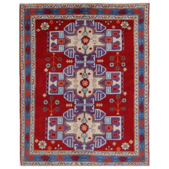 Afghan Hand-knotted Kargahi Wool Rug (5' x 6'7)
