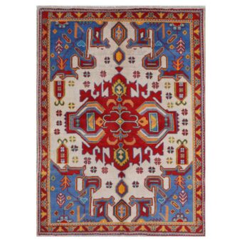 Afghan Hand-knotted Kargahi Wool Rug (5' x 6'8)