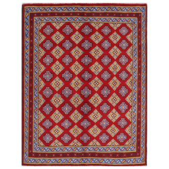 Afghan Hand-knotted Kargahi Wool Rug (4'10 x 6'5)