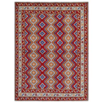 Afghan Hand-knotted Kargahi Wool Rug (5' x 6'9)