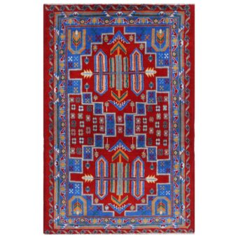 Afghan Hand-knotted Kargahi Wool Rug (4' x 6'3)