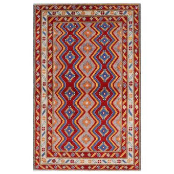 Afghan Hand-knotted Kargahi Wool Rug (3'9 x 6')
