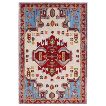 Afghan Hand-knotted Kargahi Wool Rug (4' x 6')