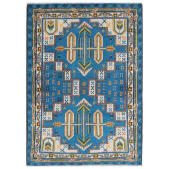 Afghan Hand-knotted Kargahi Wool Rug (4' x 5'8)