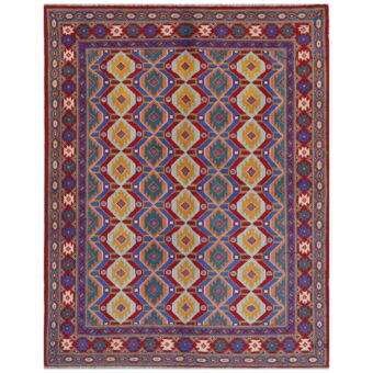 Afghan Hand-knotted Kargahi Wool Rug (5'3 x 6'7)