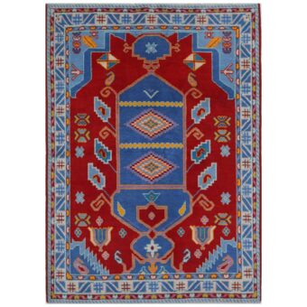 Afghan Hand-knotted Kargahi Wool Rug (5'7 x 7'10)