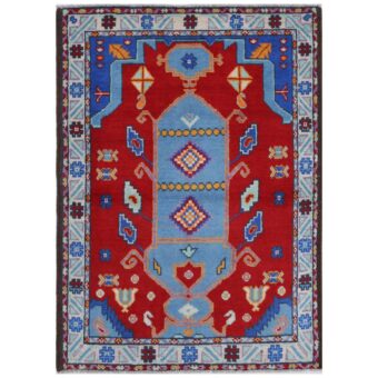 Afghan Hand-knotted Kargahi Wool Rug (3'4 x 4'10)